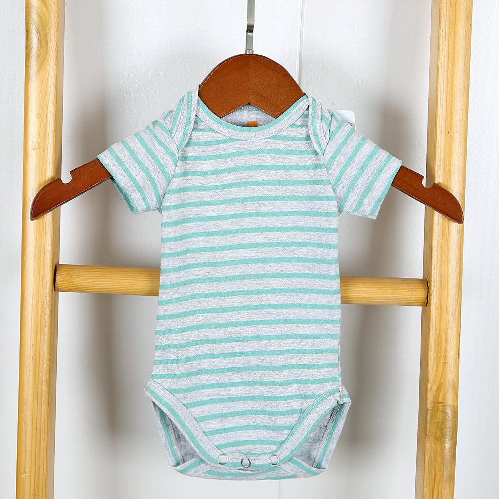 Imported Organic Striped Printed Cotton Baby Suite - Brands River