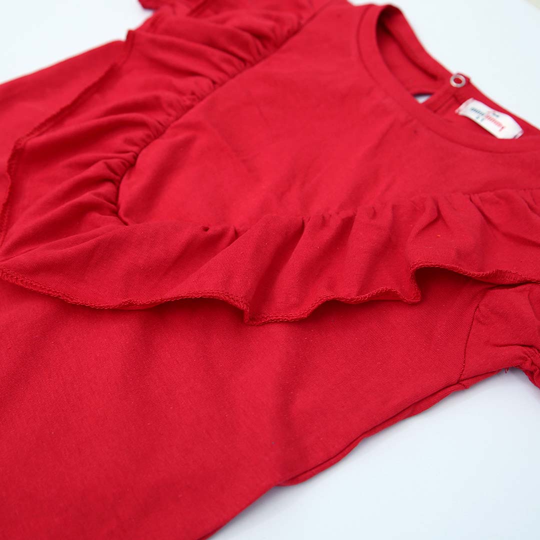 Girls Fashion Soft Cotton Red T-Shirt