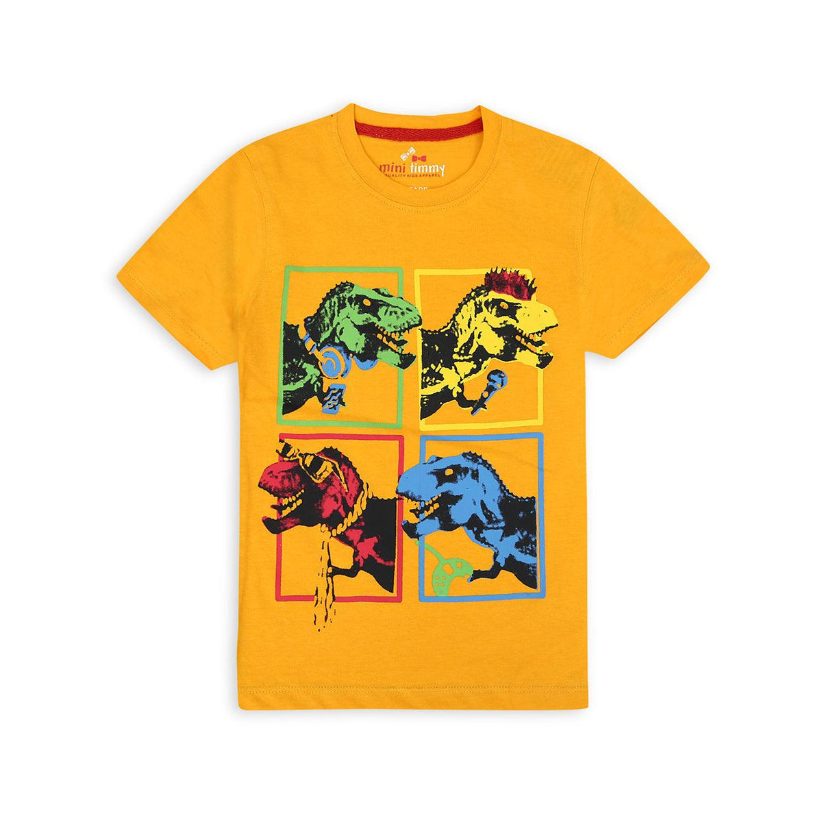 Boys Animated Printed Soft Cotton Yellow T-Shirt 9 MONTH - 10 YRS (MI-11537) - Brands River