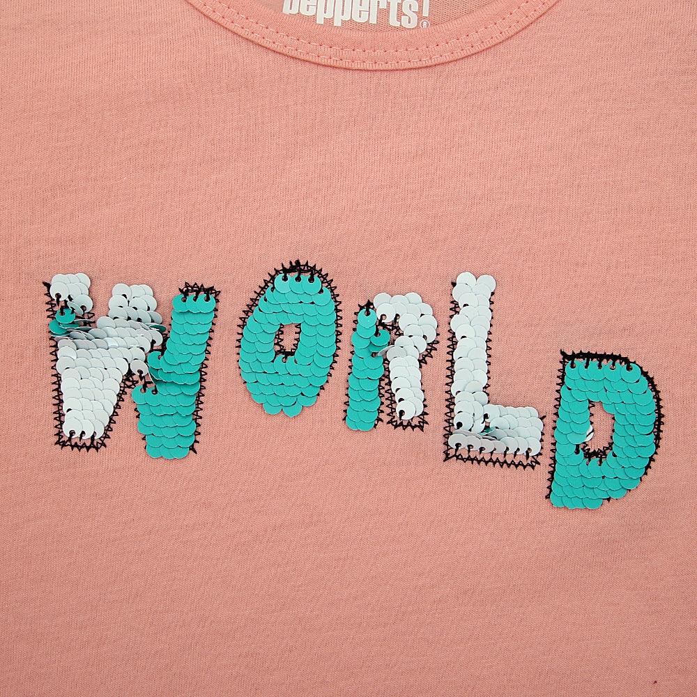Girl&#39;s Fashion Imported Sequence Decorated Soft Cotton T-Shirt - Brands River