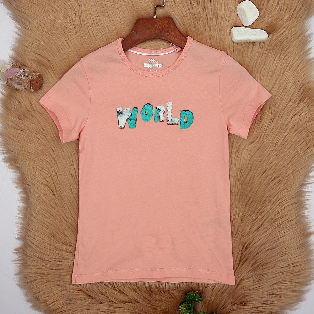 Girl&#39;s Fashion Imported Sequence Decorated Soft Cotton T-Shirt - Brands River