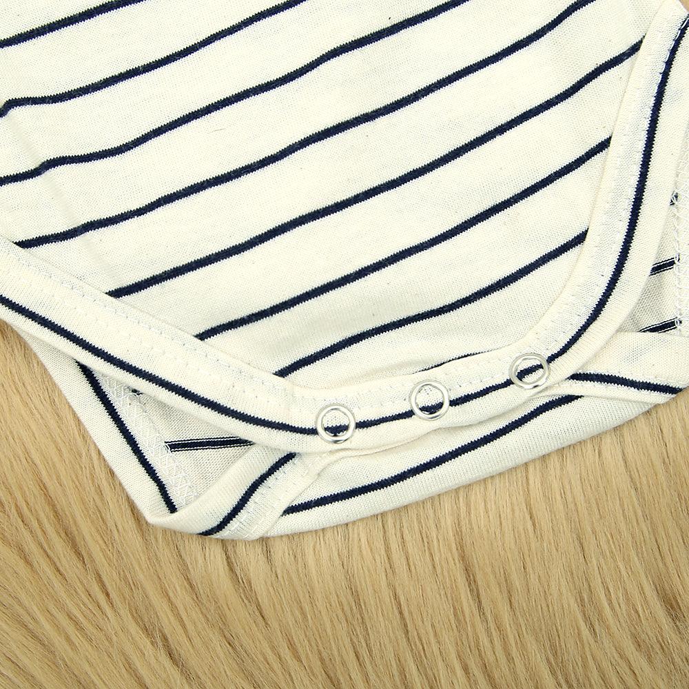Imported Organic Cotton Striped Printed Baby Suite (LE-13072) - Brands River