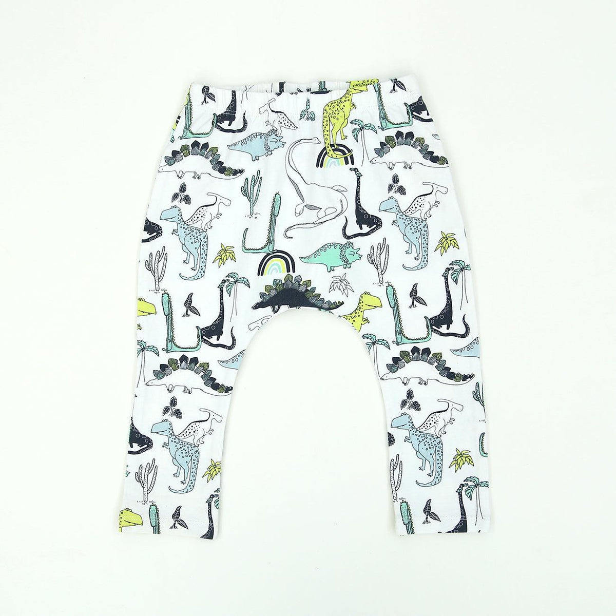 Imported All-Over Dino Printed Soft Cotton Legging For Girls 1 MONTH - 12-18 MONTH (LE-11559) - Brands River