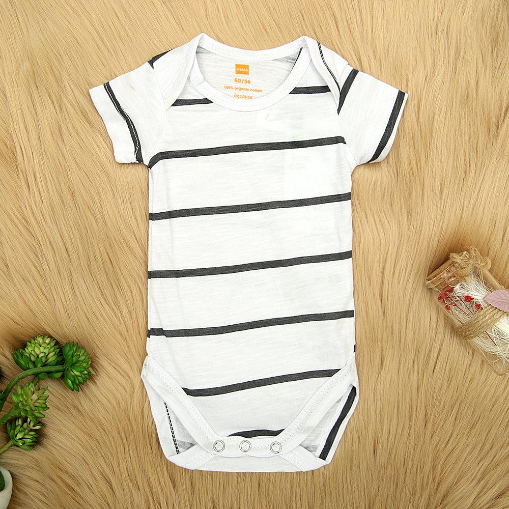 Imported Organic Cotton Striped Printed Baby Suite - Brands River