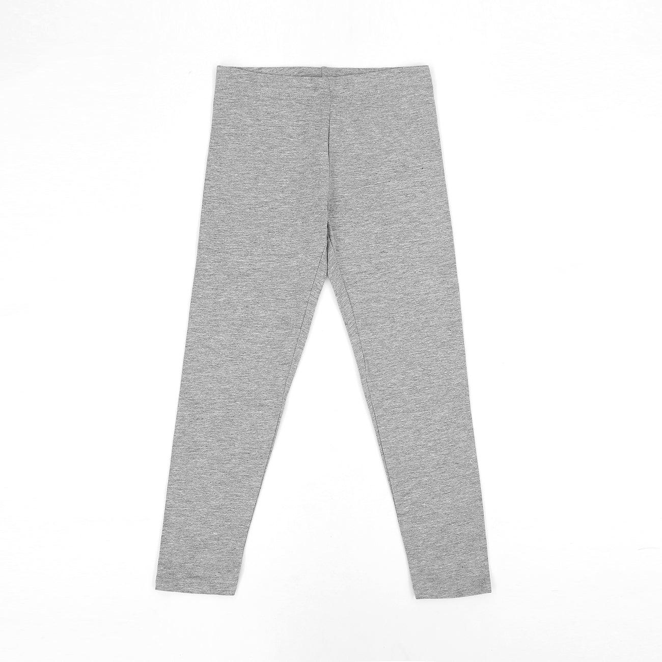Imported Grey Soft Cotton Legging For Girls 5 YRS - 11-12 YRS (LE-11574) - Brands River