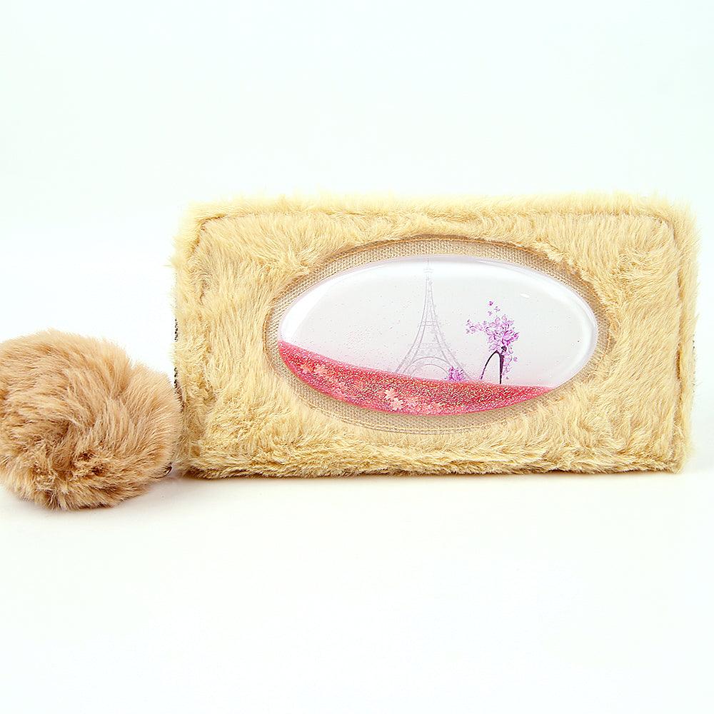 Fur Wrapped Clutch with floating liquid - Brands River