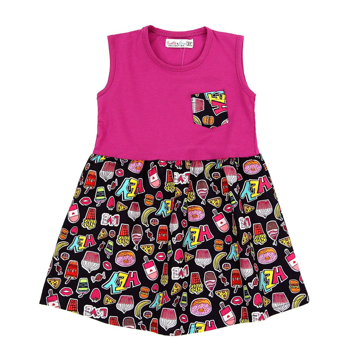 Premium Quality Purpel Soft Cotton Printed Frock For Girls (SW-11717) - Brands River