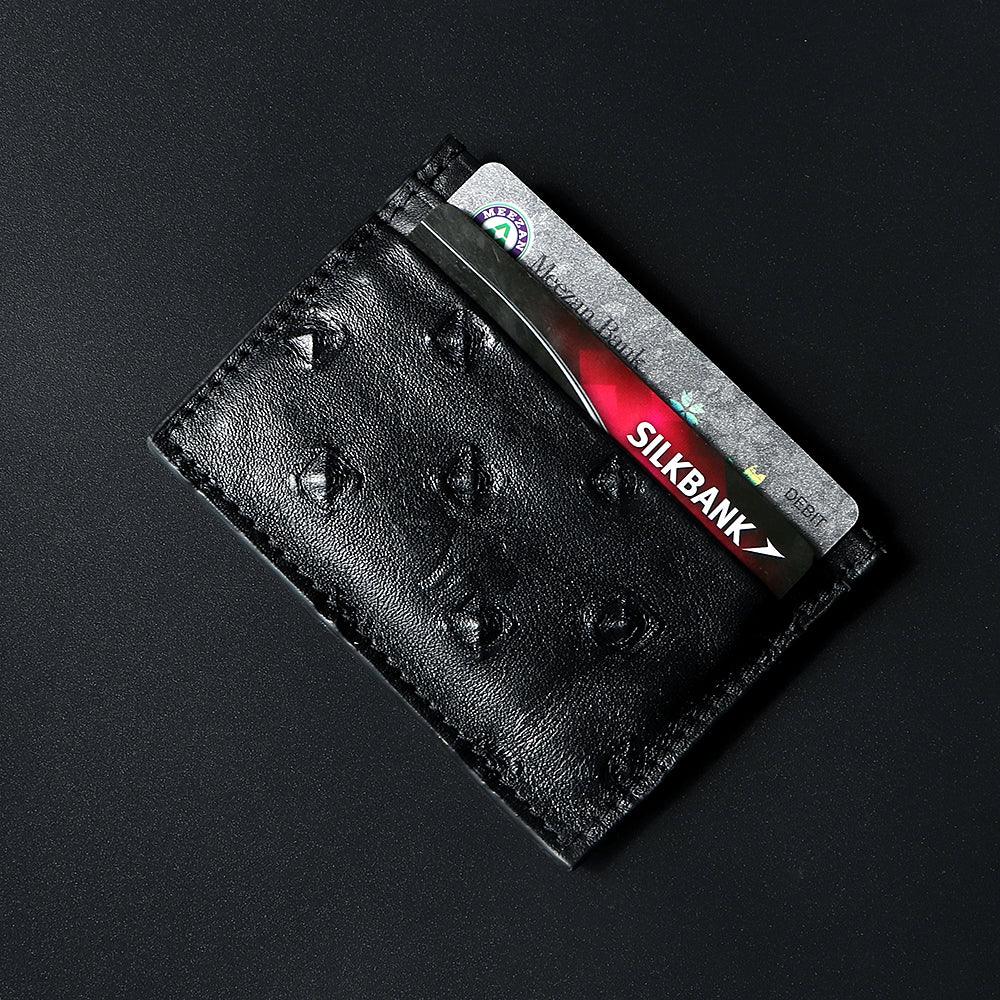 Dear Stag Genuine Textured Leather Black Card Holder (DS-4787) - Brands River
