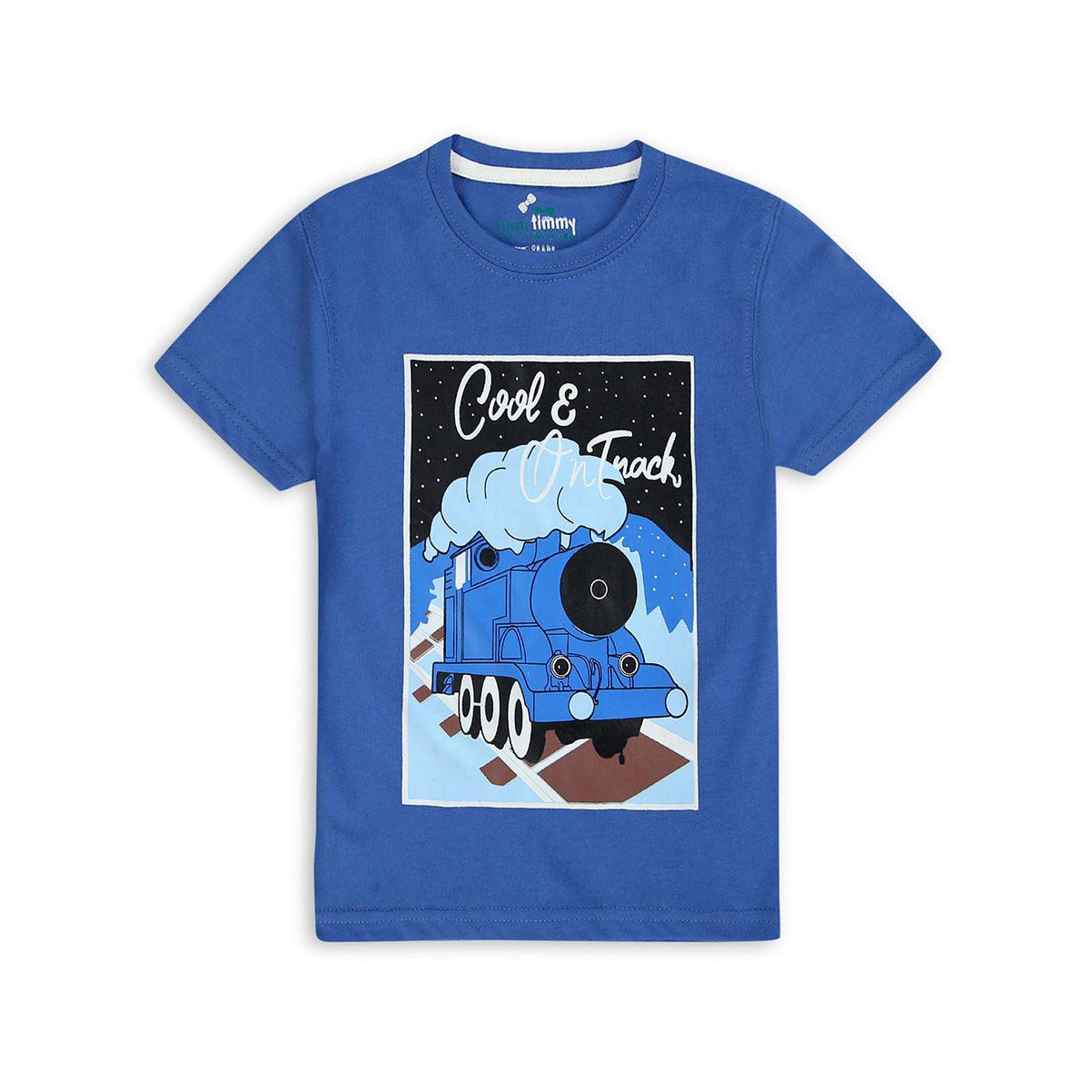 Boys &quot;Cool &amp; On Track&quot; Printed Soft Cotton T-Shirt 9 MONTH - 10 YRS (MI-11066) - Brands River