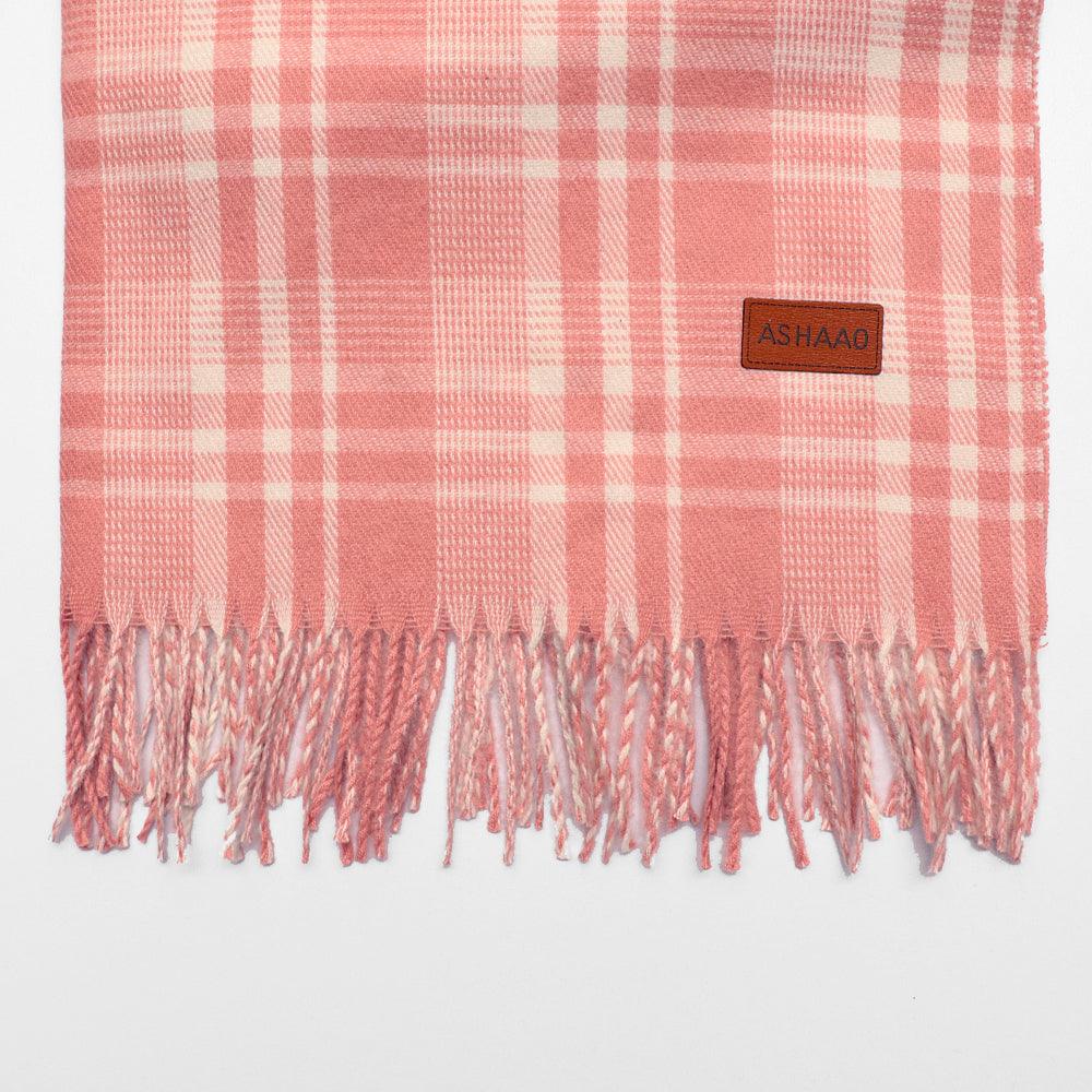 Big Size Checked Unisex woolen Stoles (L70XW28 Inches) - Brands River
