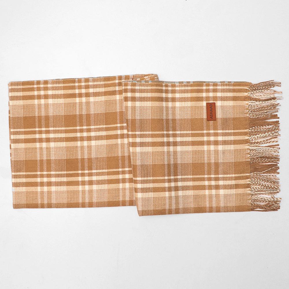 Big Size Checked Unisex woolen Stoles (L70XW28 Inches) - Brands River