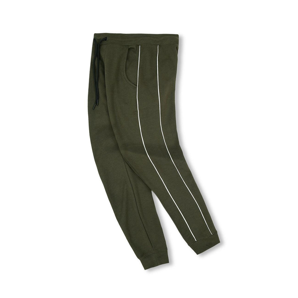 Men Premium Quality Close Bottom Side Stripes Pique Trouser - Brands River