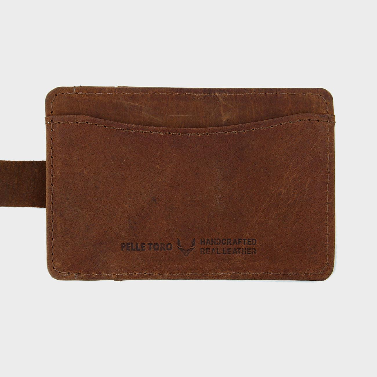 Handmade Pull-Tab Men's Genuine Leather Card Holder (PE-120263) - Brands River
