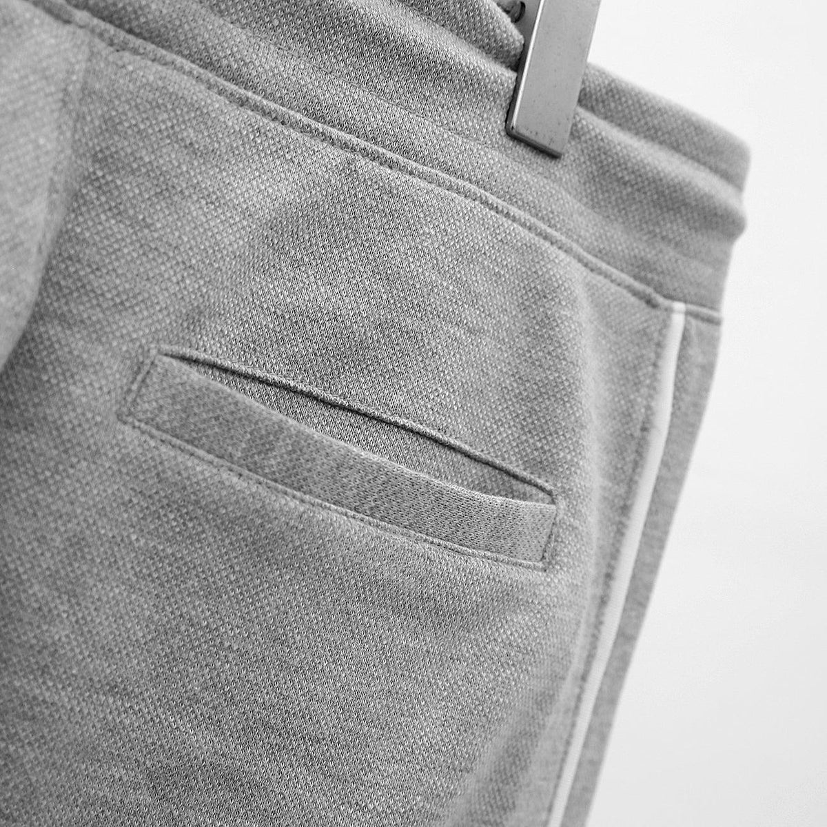 Men Soft Cotton Grey Side Striped Pique Jogging Trouser (CE-120274) - Brands River