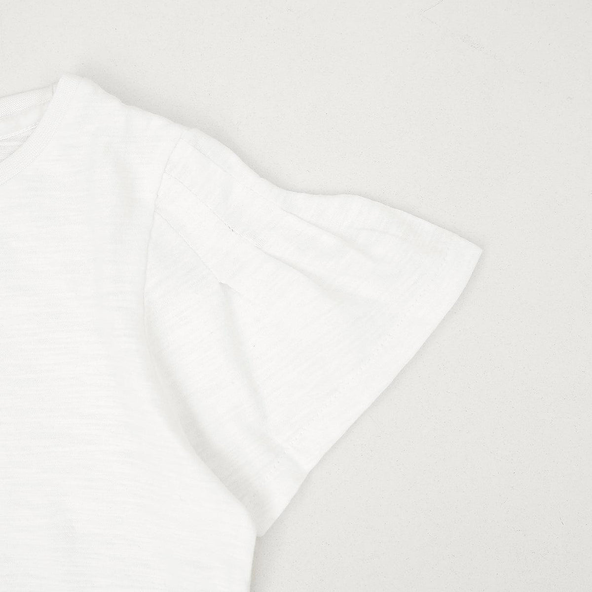Girls Slub Jersey Premium Quality White Soft Cotton T-Shirt (YO-11171) - Brands River
