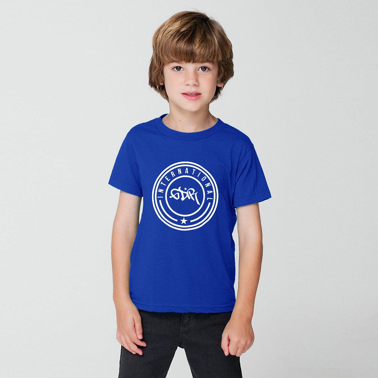 Blue Premium Quality Soft Cotton High Density Printed T-Shirt For Boys (GD-11190) - Brands River