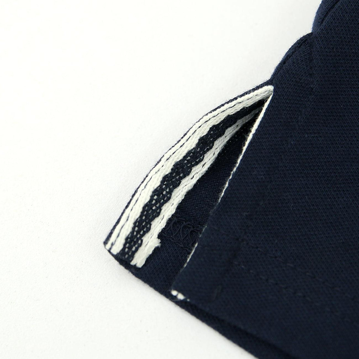 Mens Navy Premium Quality Slim Fit Embellished Embroidered Pique Polo Shirt (CR-11243) - Brands River