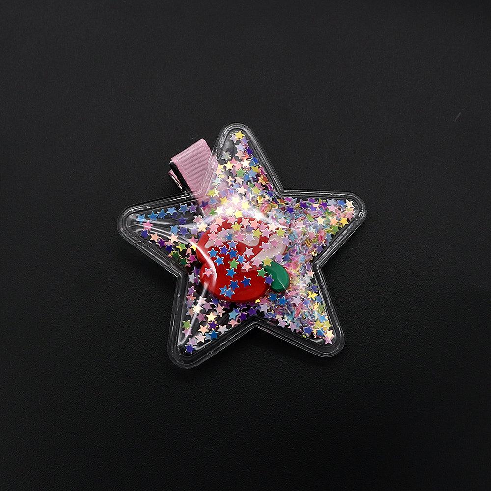 Star Shaped Sparkle filled Alligator Hair Pins - Brands River