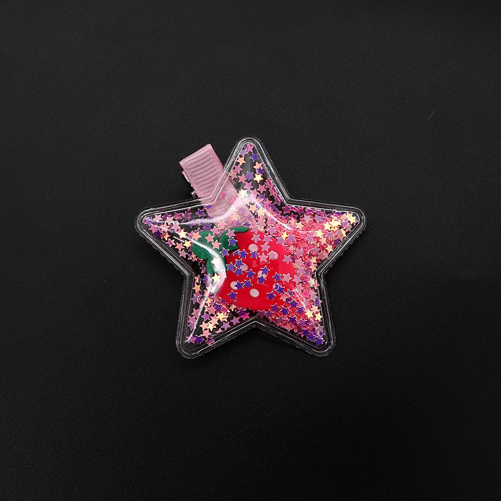 Star Shaped Sparkle filled Alligator Hair Pins - Brands River