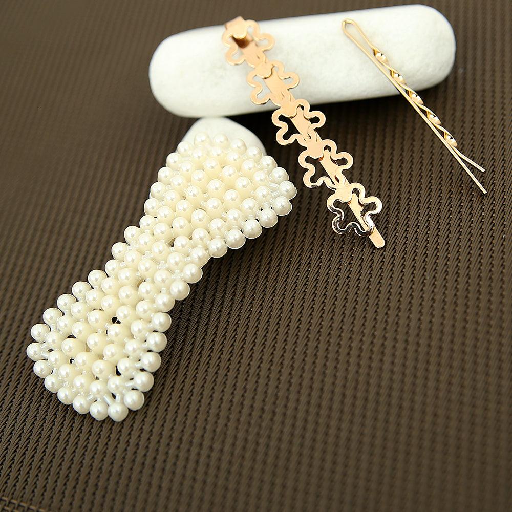 Pearl Decorated Tick Tack Hair Pin and Slide pin - Brands River