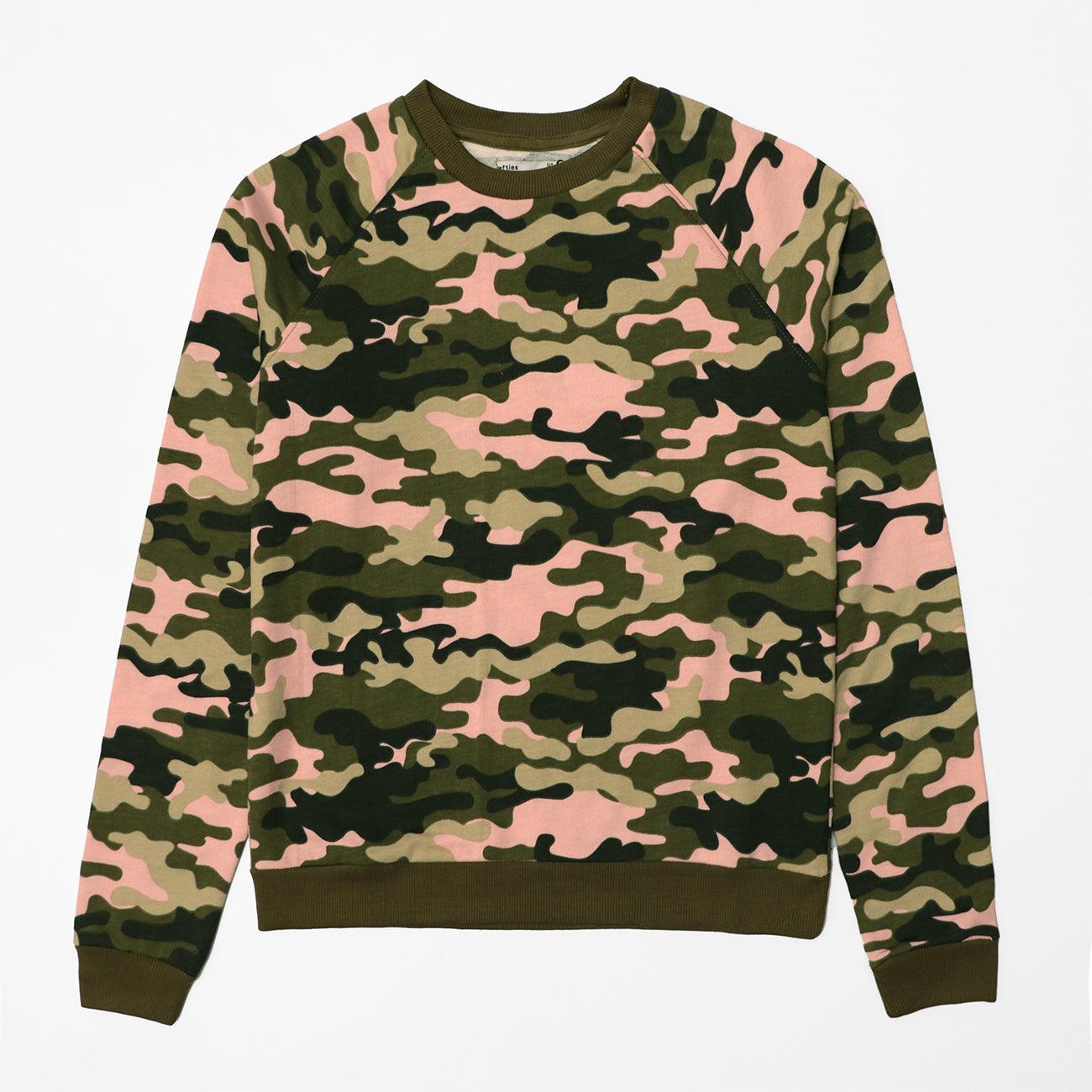 Women Olive Premium Quality All-Over Printed Sweatshirt (LF-11028) - Brands River